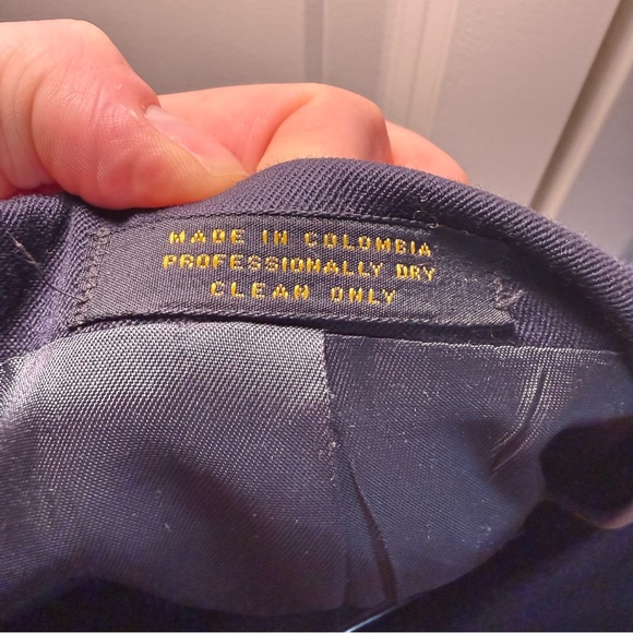 Vintage Oscar de la Renta Deep Navy Blue almost Black Blazer 44R Mens - Picture 7 of 7